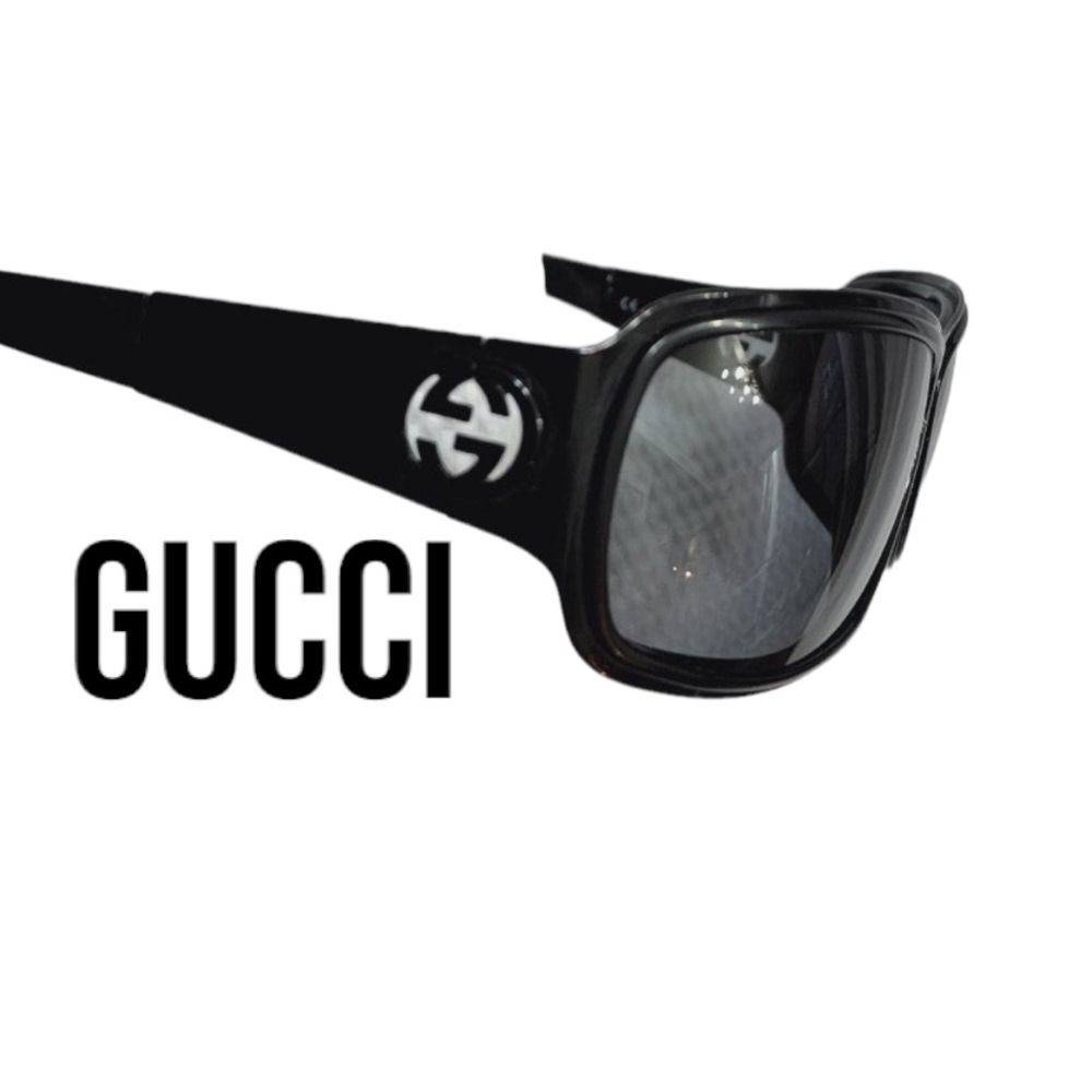 Gucci sunglasses black logo fashion luxury designer real authentic men - Picture 2 of 15